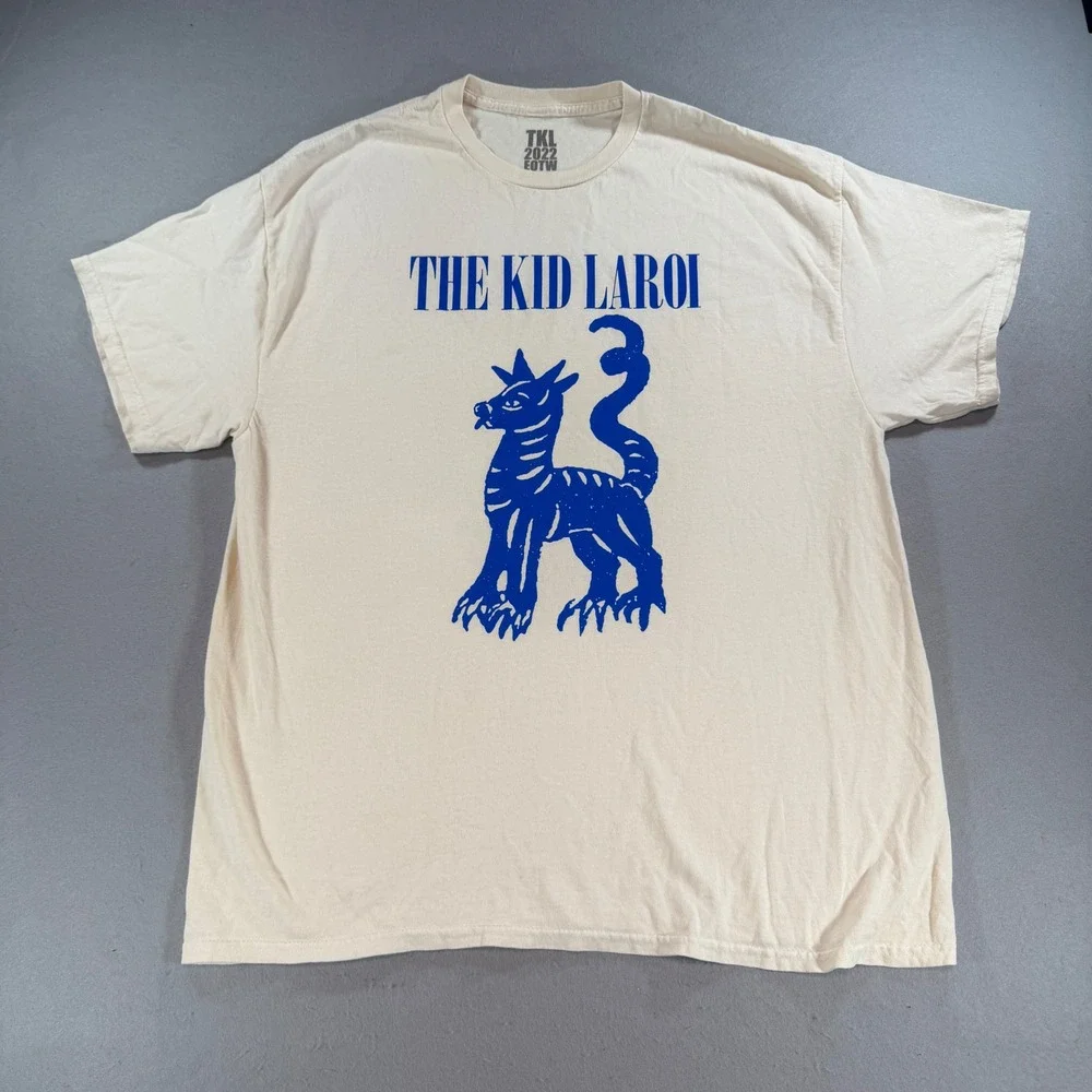 The Kid LAROI 2022 End of the World Tour Men's L Cream T-Shirt